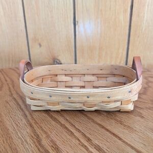 1997 Small Oval Longaberger Basket with leather Handles